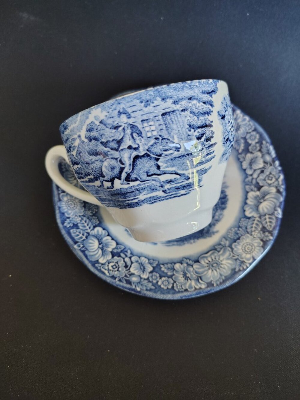 Vintage Liberty Blue Cup & Saucer old north church